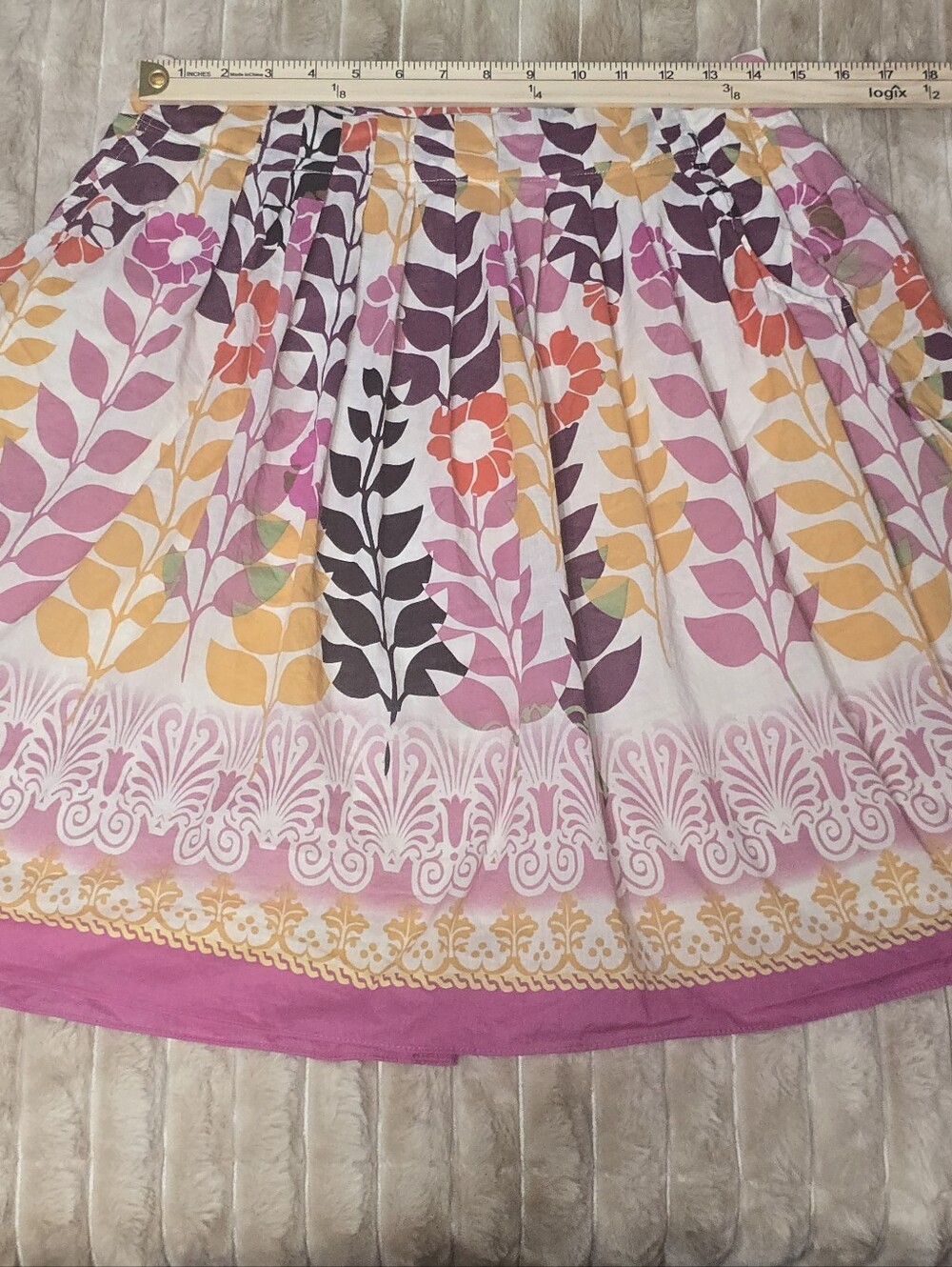 ECI Pink Multi Floral Circle Skirt